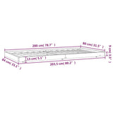 Bed Frame without Mattress 80x200 cm Solid Wood Pine 823499