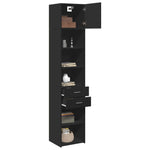 Slim Storage Cabinet Black 45x42.5x225 cm Engineered Wood 3281295