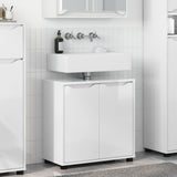 Bathroom Basin Cabinet High Gloss White 60 x 30 x 60 cm 888751