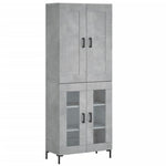 Highboard Concrete Grey 69.5x34x180 cm Engineered Wood 3199621