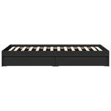 Bed Frame with Drawers without Mattress Black 75x190 cm Small Single 3280714