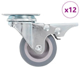 12 pcs Swivel Casters 50 mm 277822