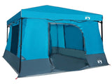 Camping Tent Set Folding 2 pcs Blue Taffeta and Fabric 3337171