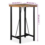 Bar Table Solid Reclaimed Wood 60x60x107 cm 245439
