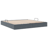 Storage Bed with Mattress Dark Grey 200 x 200 cm Velvet 3370119