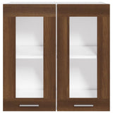 Hanging Glass Cabinet Lyon Brown Oak 60x31x60 cm Engineered Wood 815122