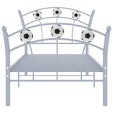 Bed Frame without Mattress Grey Metal 90x200 cm 324746