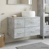 Bathroom Furniture Set 2 pcs Concrete Grey Engineered Wood 3404003