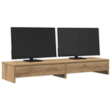 Monitor Stand with Drawers Artisian Oak 100x27x15 cm Engineered Wood 854678