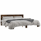 Bed Frame without Mattress Smoked Oak 200x200 cm 3280129