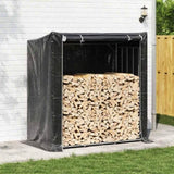 Firewood Rack with Rain Cover 200x100x200 cm Galvanised Steel 4104959