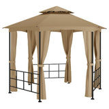 Gazebo with Sidewalls 3.1x2.7 m Taupe 313932