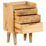 ZNTS Bedside Cabinet Solid Mango Wood 40x30x59.5 cm 246788