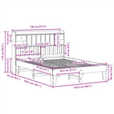 Bed Frame without Mattress 140x190 cm Solid Wood Pine 3308855