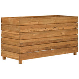 Raised Bed 100x40x55 cm Recycled Teak Wood and Steel 47425