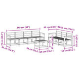 Outdoor Sofa Set 8 pcs Natural Solid Acacia Wood 3366102