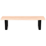 Basin Shelf Wall Mounted Steel and Solid Wood Oak 3302543