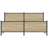 Metal Bed Frame without Mattress Sonoma Oak 200x200 cm 3301367