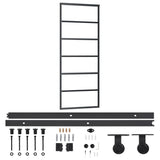 Sliding Door with Hardware Set ESG Glass&Aluminium 76x205 cm 3081950