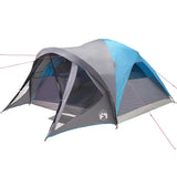 Family Tent Tunnel 6-Person Blue Waterproof 4009459