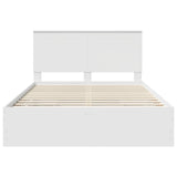 Bed Frame with Drawer White 160 x 200 cm Engineer Wood 3409440