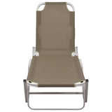 Sun Lounger Taupe Aluminium Standard Adjustable Armrests 310527