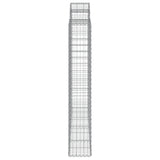 Arched Gabion Baskets 3 pcs 200x50x180/200 cm Galvanised Iron 3146405