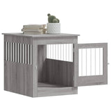 Dog Crate Furniture Grey Sonoma 64.5x80x71 cm Engineered Wood 838335