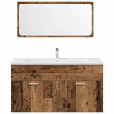 3 Piece Bathroom Furniture Set Old Wood Engineered Wood 3328593