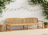 Handcarved Rose Bench Natural 228 x 61 x 94.5 cm 42030023