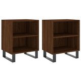 Bedside Cabinets 2 pcs Brown Oak 40x30x50 cm Engineered Wood 826811