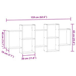 ZNTS Wall Shelf Black Oak 159x18x65 cm Engineered Wood 868064