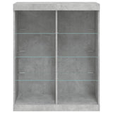 Sideboard with LED Lights Concrete Grey 81x37x100 cm 836717