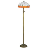 Tiffany-Style Floor Lamp with Handcrafted Stained Glass Shade, 152cm Tall Vintage Standing Lamp with T3398P425137