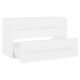 Sink Cabinet with Built-in Basin White Engineered Wood 3099050