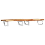 Basin Shelf Wall Mounted Steel and Solid Wood Acacia 3302758