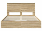 Storage Bed with Drawer Sonoma Oak 120 x 190 cm Engineered Wood 3411231