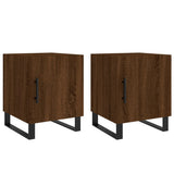 Bedside Cabinets 2 pcs Brown Oak 40x40x50 cm Engineered Wood 827627