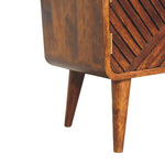 Boucle Carved Chestnut Telephone Table IN3678