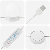 Mirror Lights 12 pcs White 4.5 x 4.5 x 4.8 cm Plastic 864916