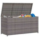Garden Storage Box Grey 120x50x60 cm Poly Rattan 46460