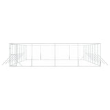 Outdoor Dog Kennel Silver 8x16x2 m Galvanised Steel 3190466