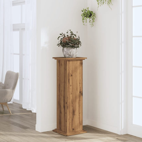 ZNTS Plant Stand Artisan Oak 33x33x100 cm Engineered Wood 852986