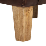 Tub Chair Dark Brown Real Leather 359640