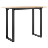 Dining Table O-Frame 100x50x75 cm Solid Wood Pine and Steel 3282675