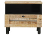 Bedside Table 2 pcs Natural 40 x 33 x 46 cm Solid Mango Wood 4018851