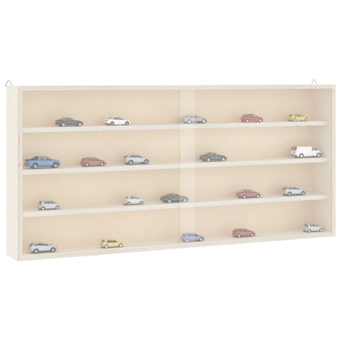 ZNTS Wooden Collector's Display Case with Doors 80x8.5x37cm 4017387