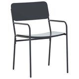 Garden Dining Set 9 pcs Anthracite Steel 3429145