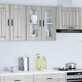 Kitchen Wall Cabinet with Glass Door Porto Grey Sonoma 854153