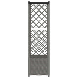Raised Bed with Trellis and Roof Light Grey 124.5 x 40 x 138 cm 42032590